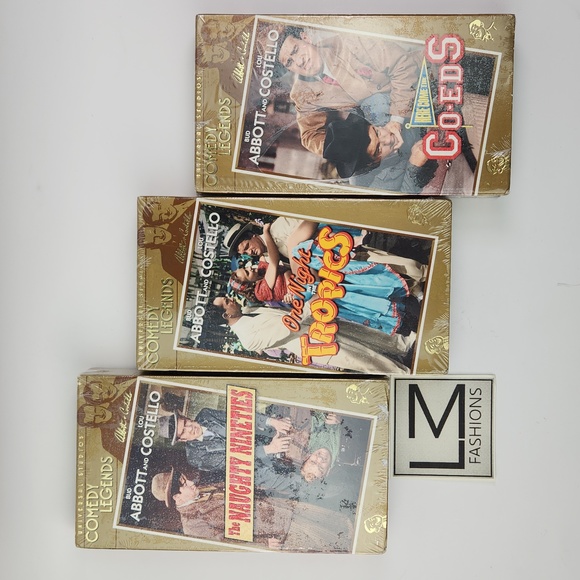 Abbott and Costello 3 Movie VHS set, Factory Sealed, 2000, Digital recording - Picture 1 of 10
